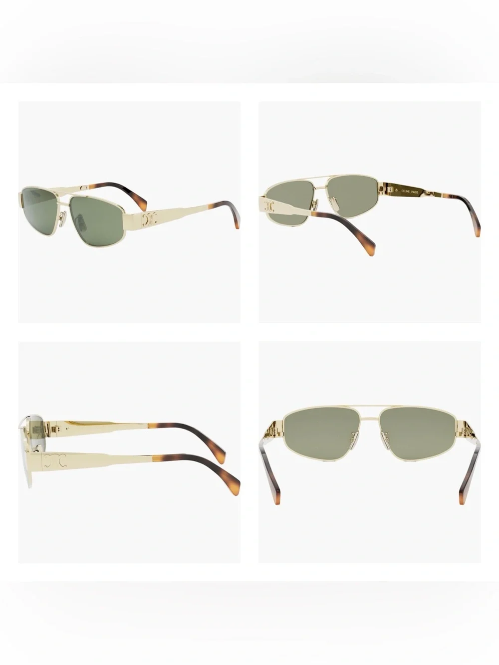 Celine Triomphe 57mm Pilot Sunglasses, New with Tags - Picture 3 of 15